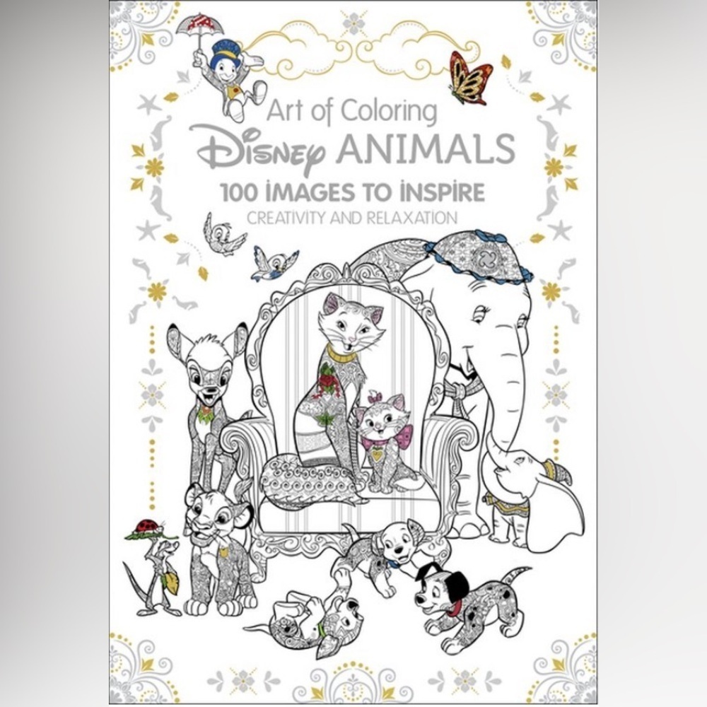 Disney Art of Coloring Animals Coloring Book Hard cover Coloring Book